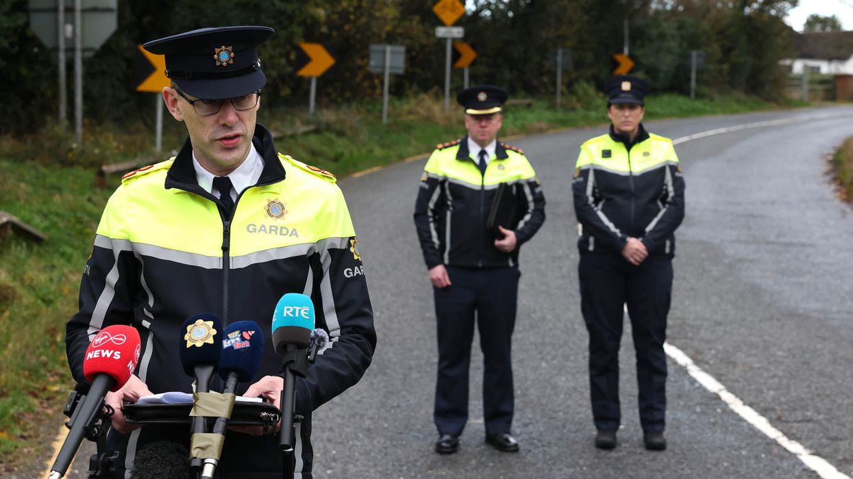 Superintendent Charlie Armstrong speaking to media