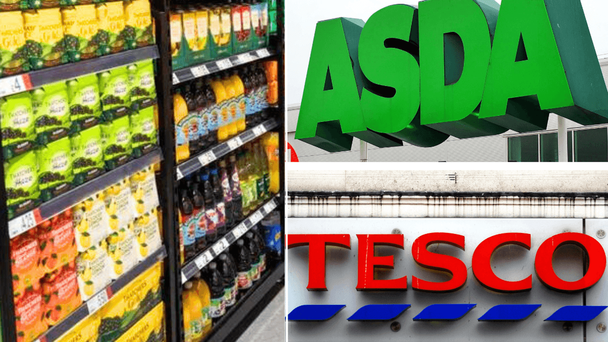 Supermarket shelves / Asda, Tesco
