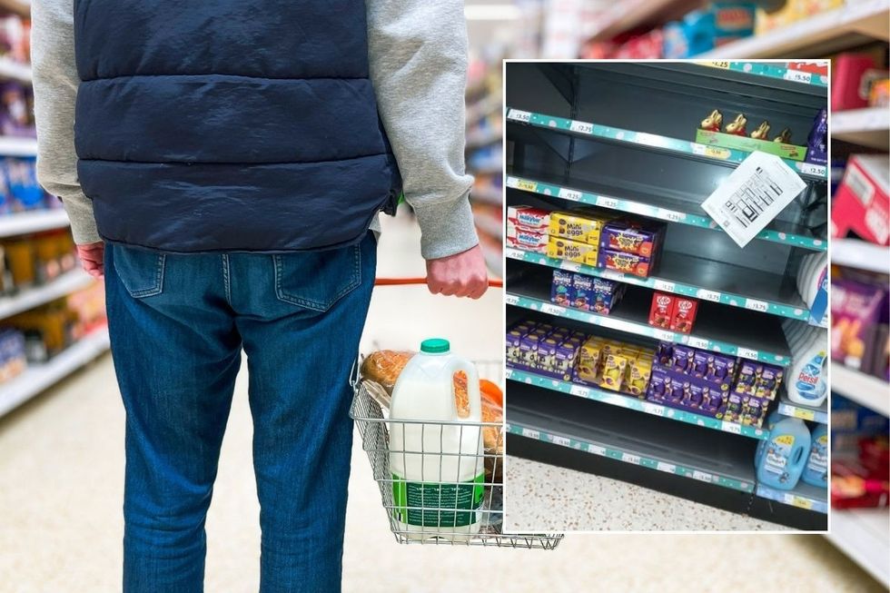 SUPERMARKET SHOPPER AND EASTER EGGS