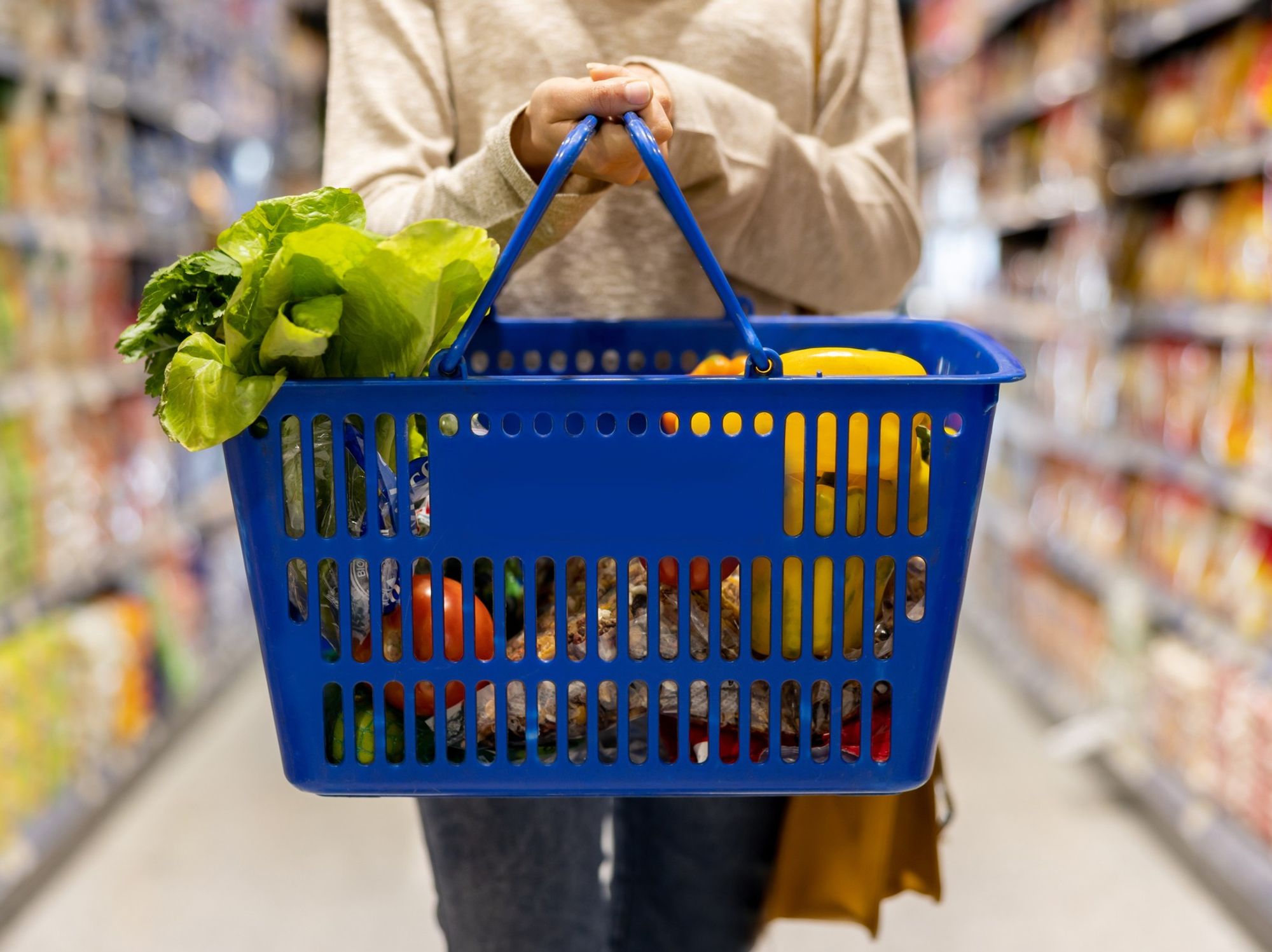 Supermarket shopping basket