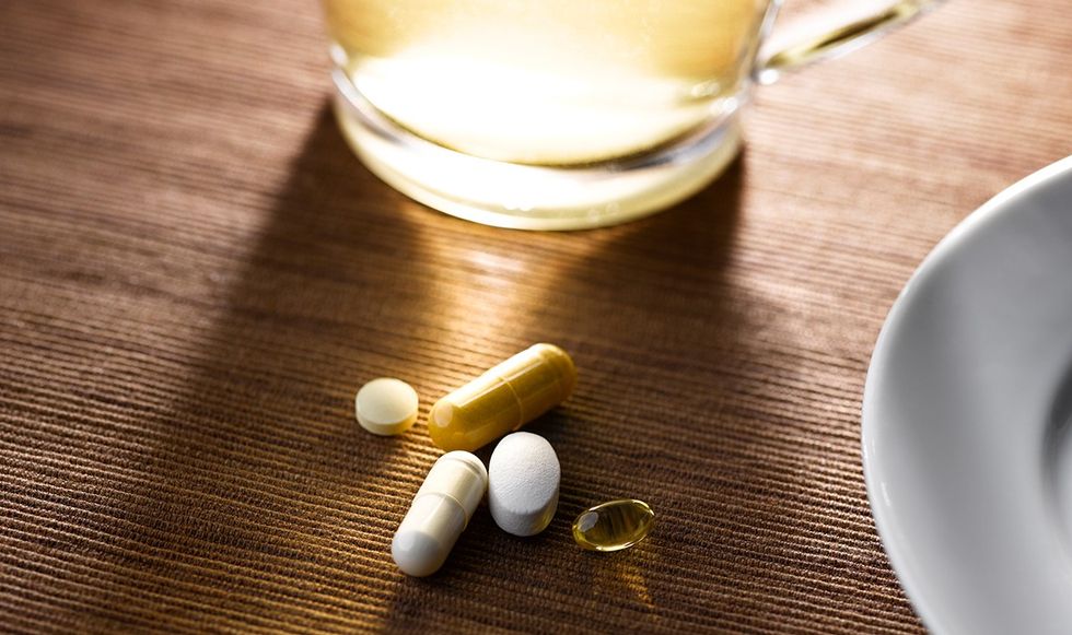 Supplement on a table