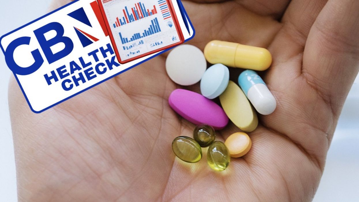 Supplements in a hand