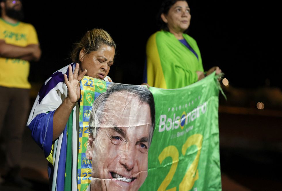 Supporters gathered in the days leading up to Bolsonaro's trial