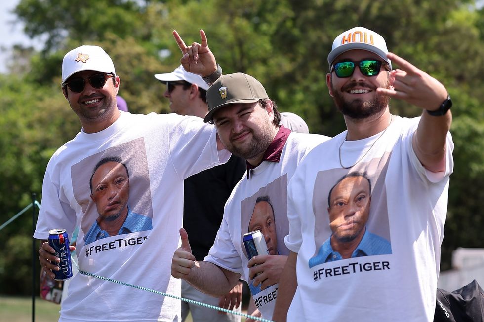 Supporters of Tiger Woods made their presence felt at the Texas Children's Houston Open on Sunday, despite the 15-time major champion being absent from the tournament