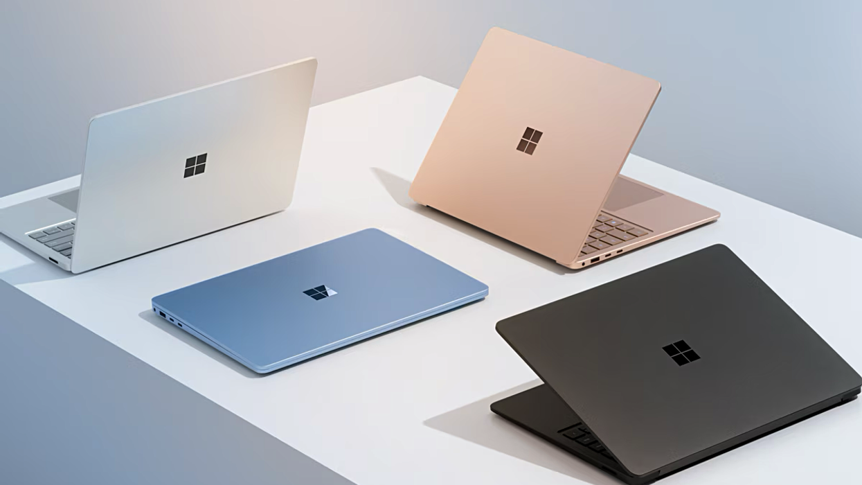 surface laptop 7th edition pictured in all four colour options on a table