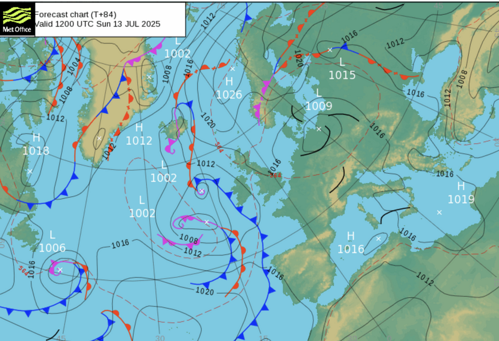 Surface pressure chart