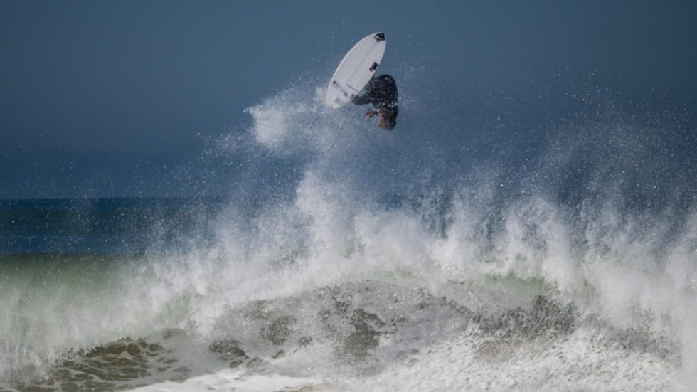 Surfer in Seignosse, France