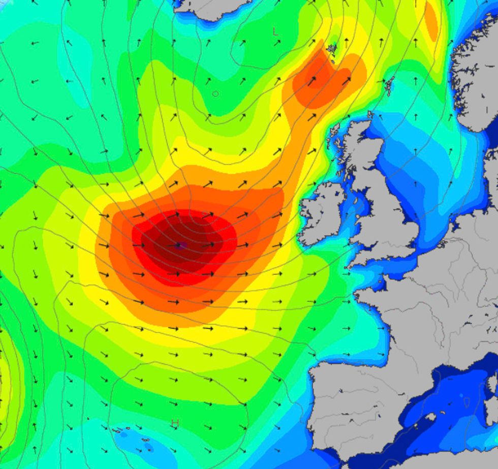 Surfing weather website MagicSeaweed dubbed the storm 'The Beast of the North Atlantic'