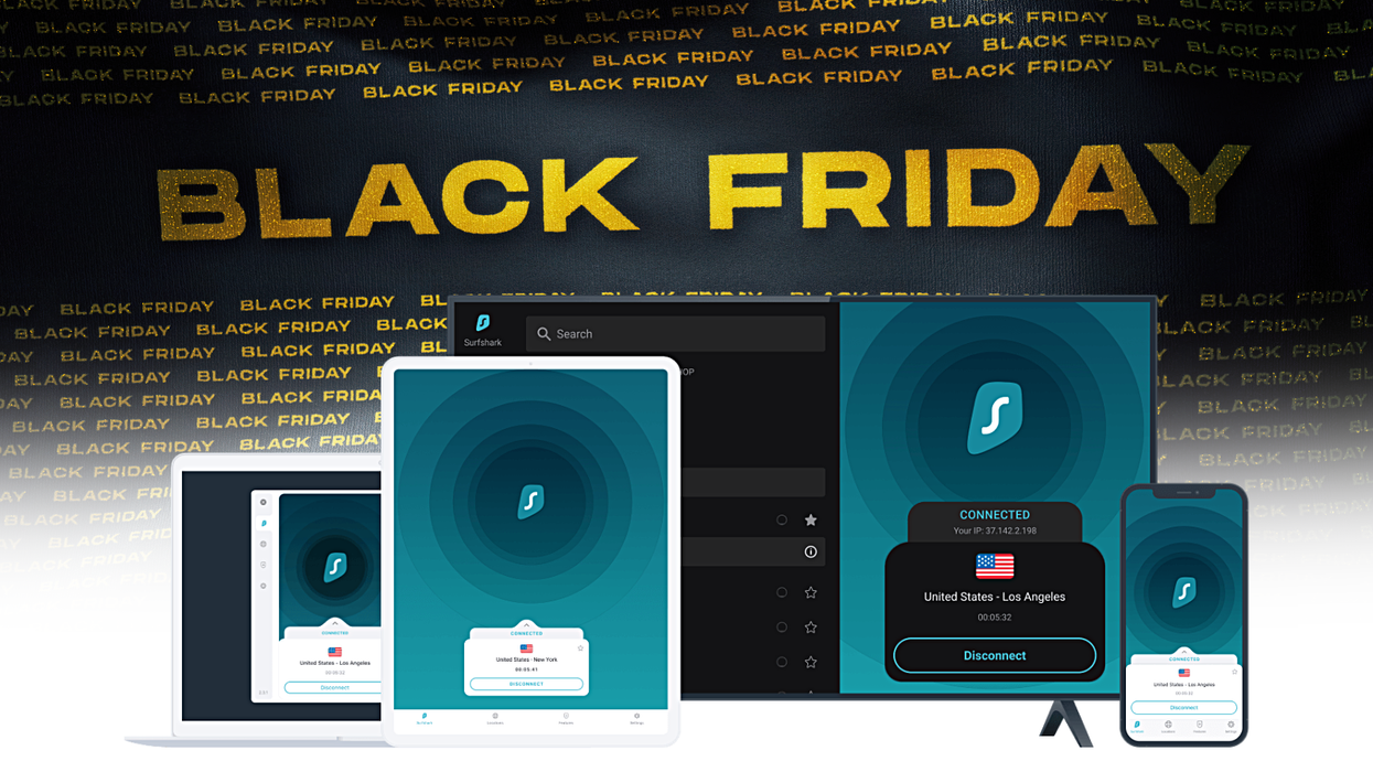 surfshark screenshots pictured across a range of devices including laptops tablets and iphone