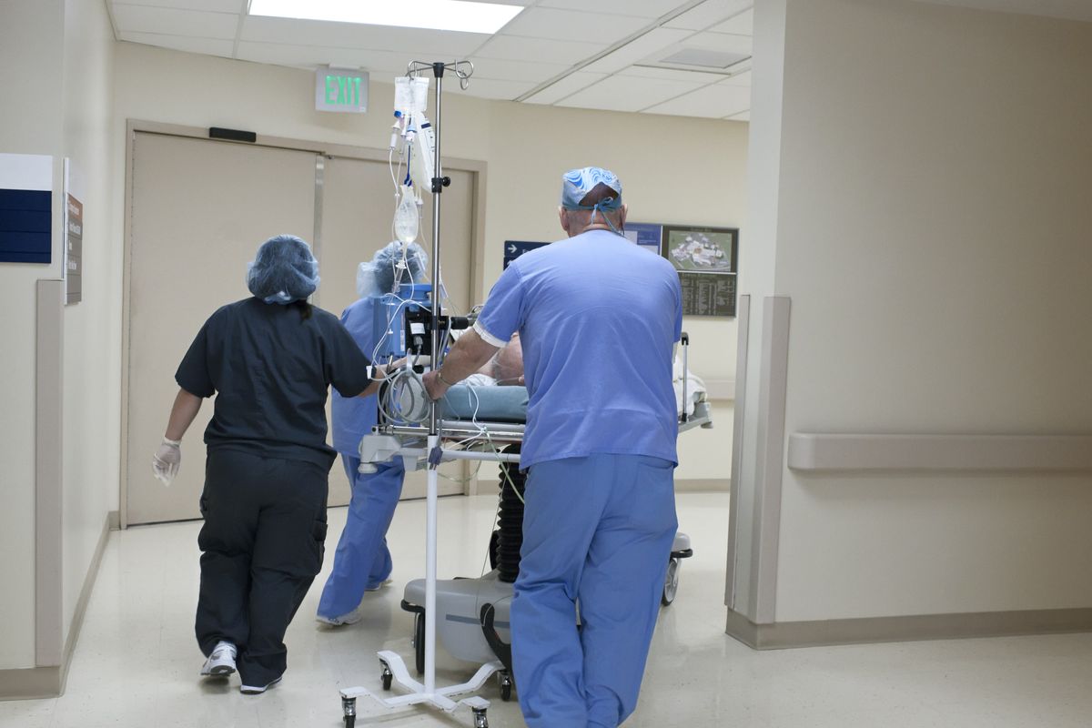 Surgeons rushing patient through A&A