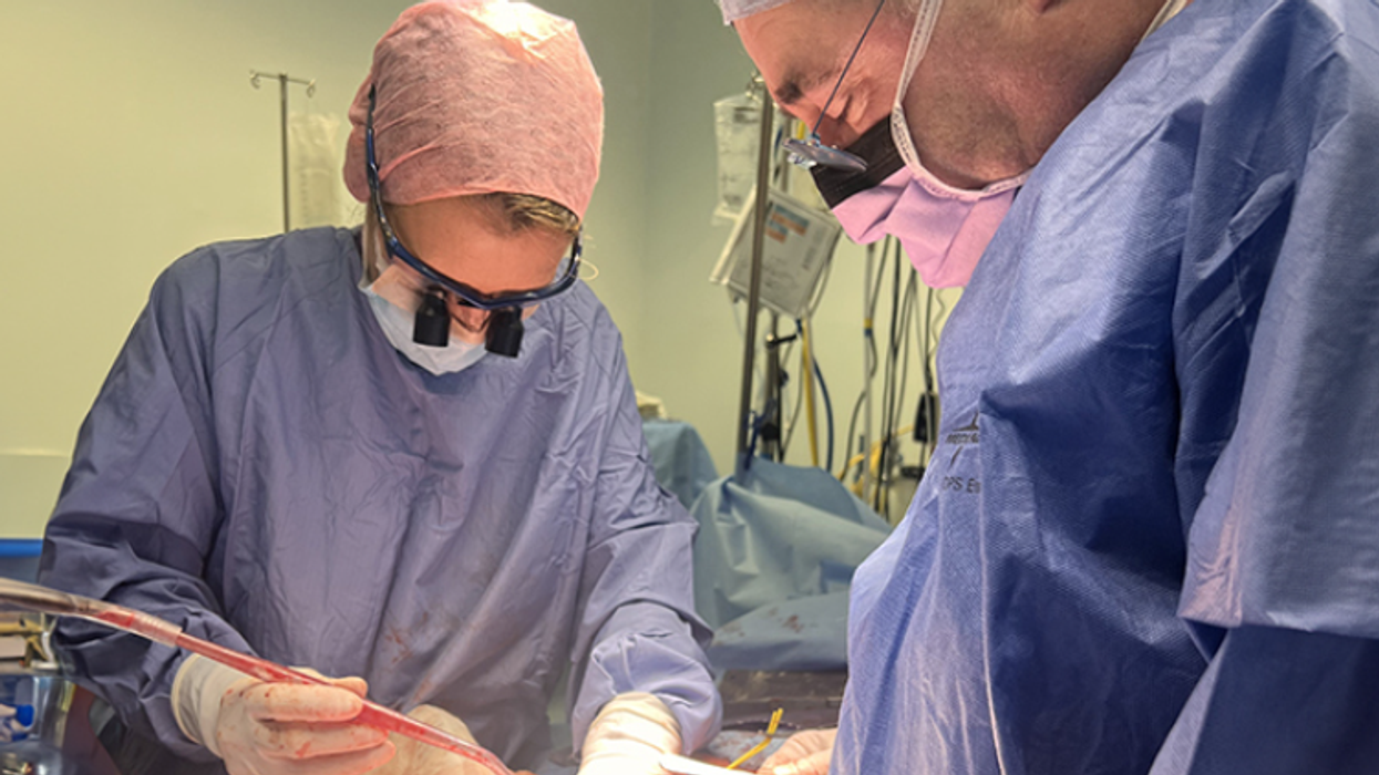 Surgeons working on the first UK womb transplant surgery