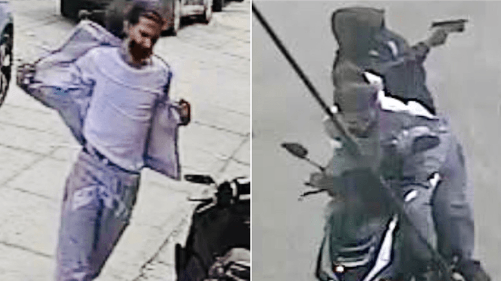 Surveillance footage of the two suspects