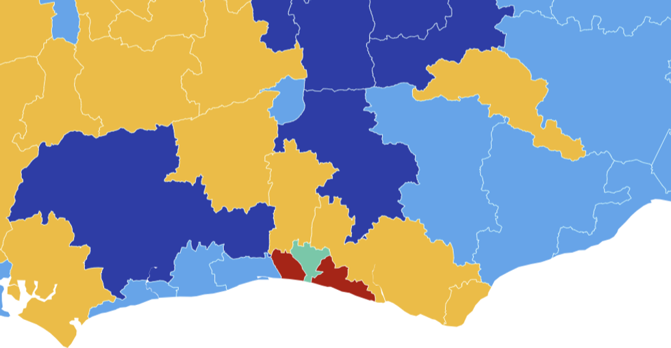Sussex has also done its best to remain a Tory county, despite being the birthplace of the Green Party's parliamentary history