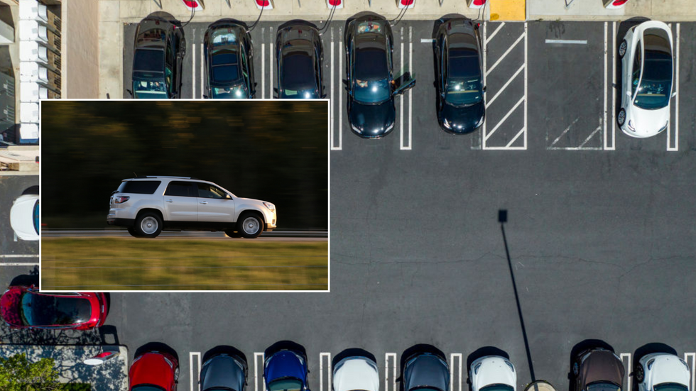 SUV and car park