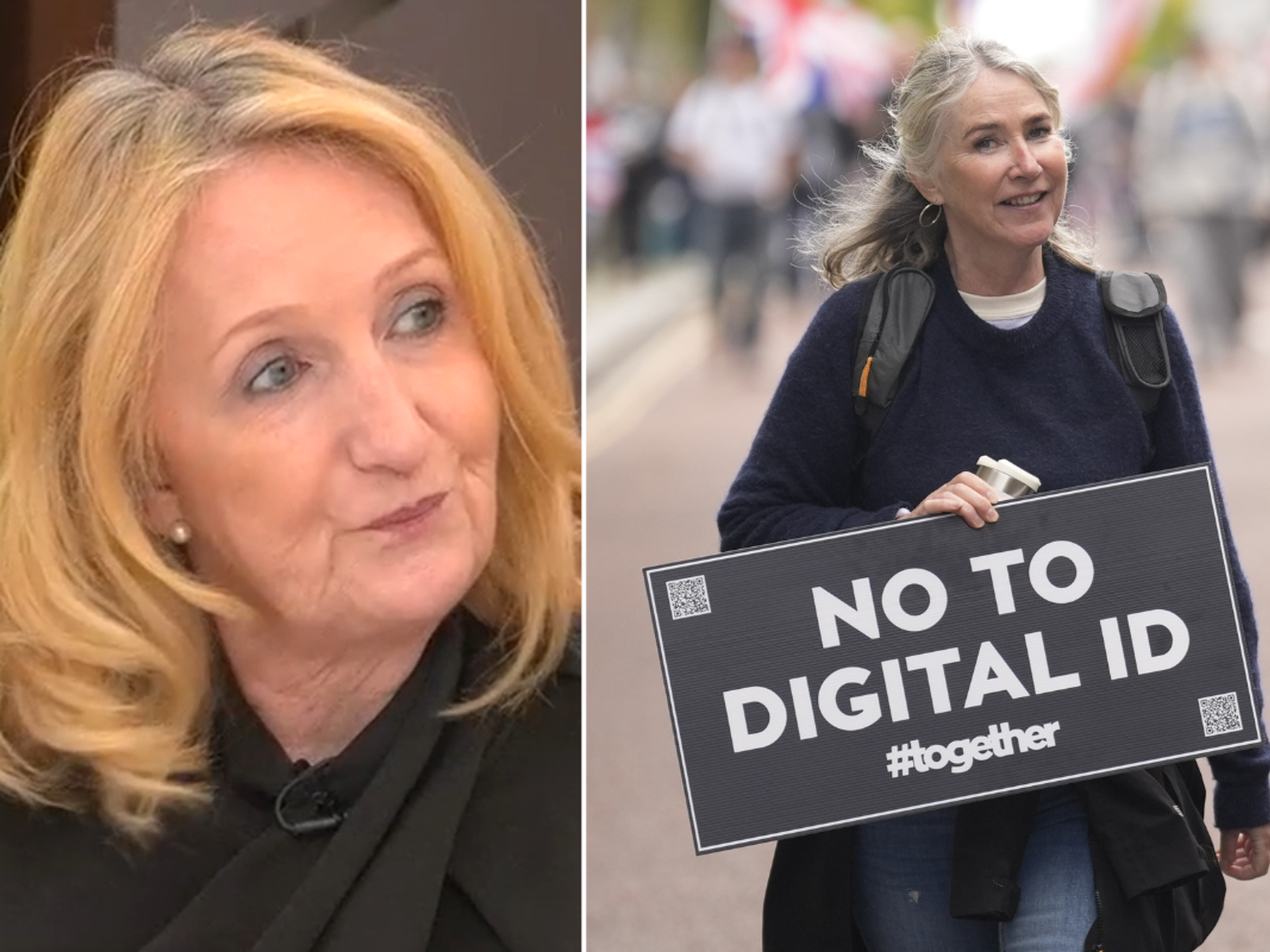 Suzanne Evans; Digital ID protester