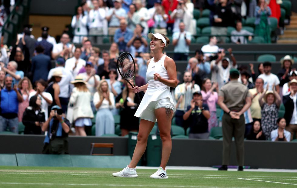 Svitolina on court after her win