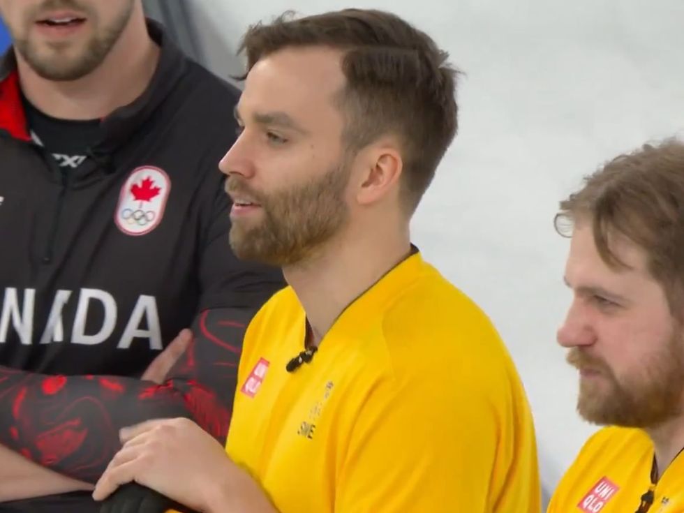Sweden\u2019s Oskar Eriksson was left furious in the curling at the Winter Olympics