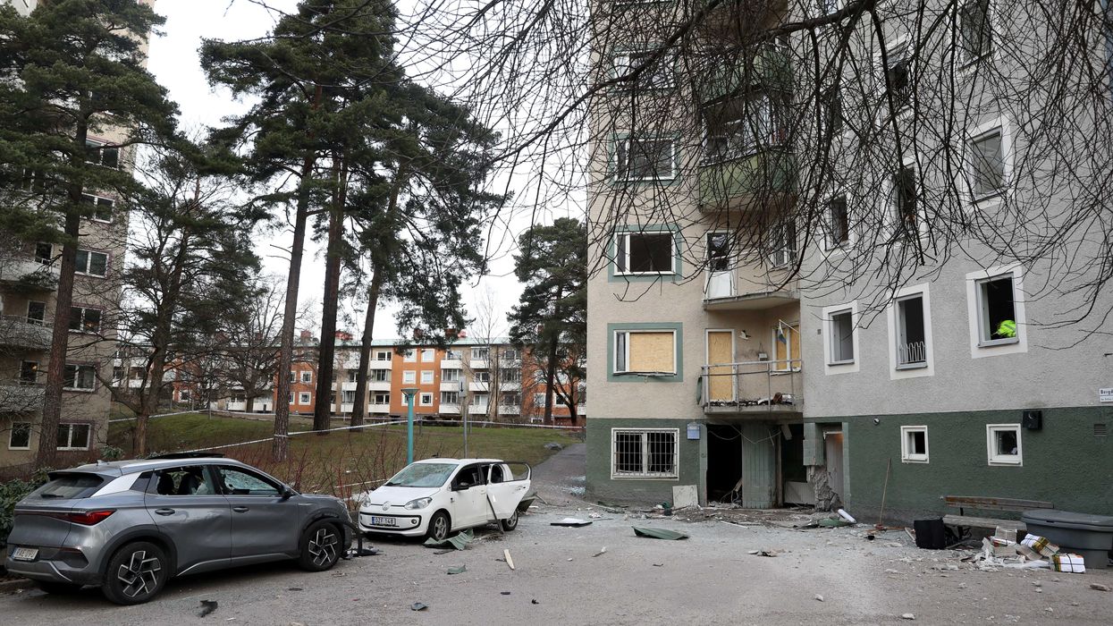 Swedish bomb damage