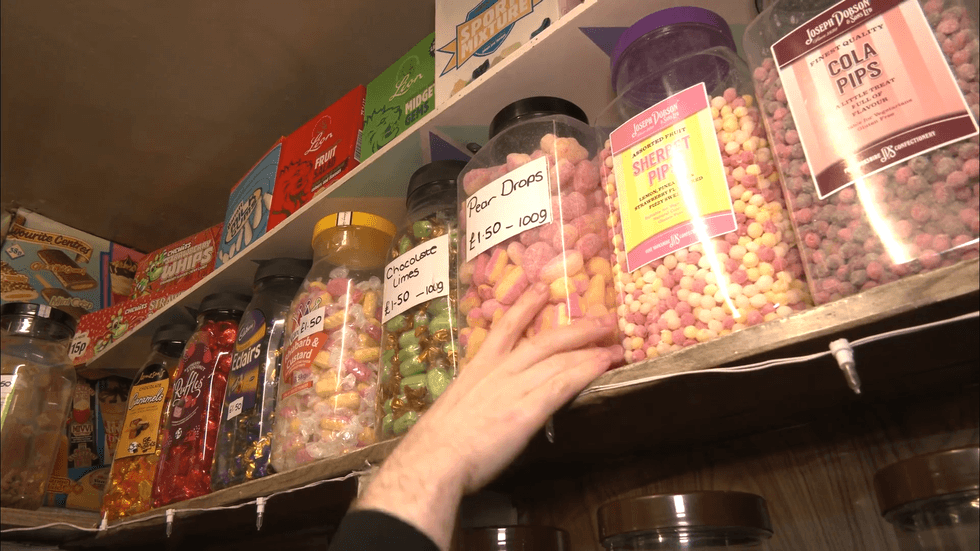 Sweet shop shelf