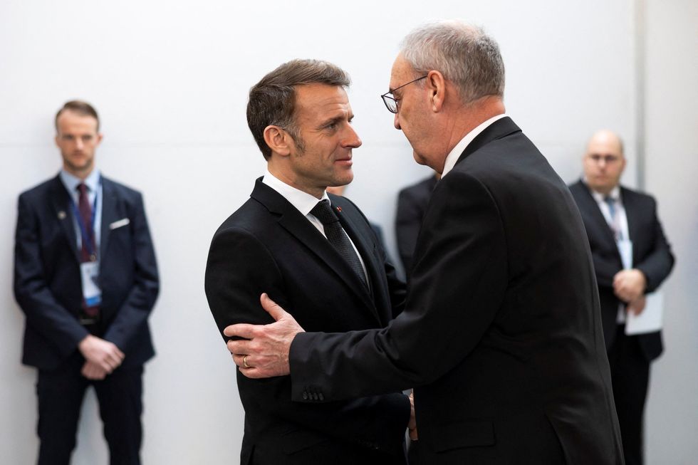 Swiss Federal President Guy Parmelin and Emmanuel Macron, President of France