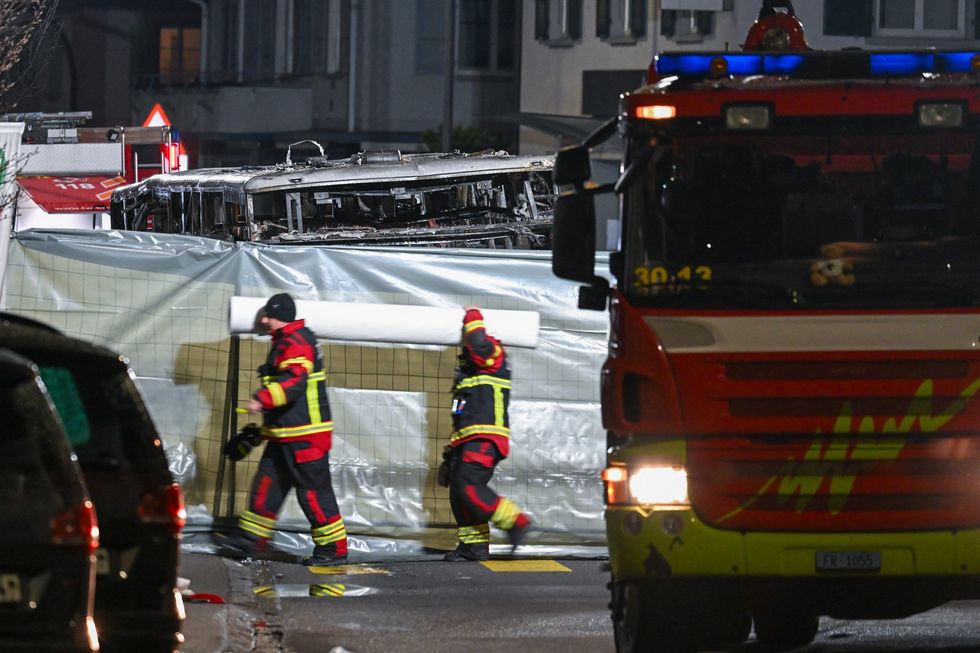 Switzerland bus fire