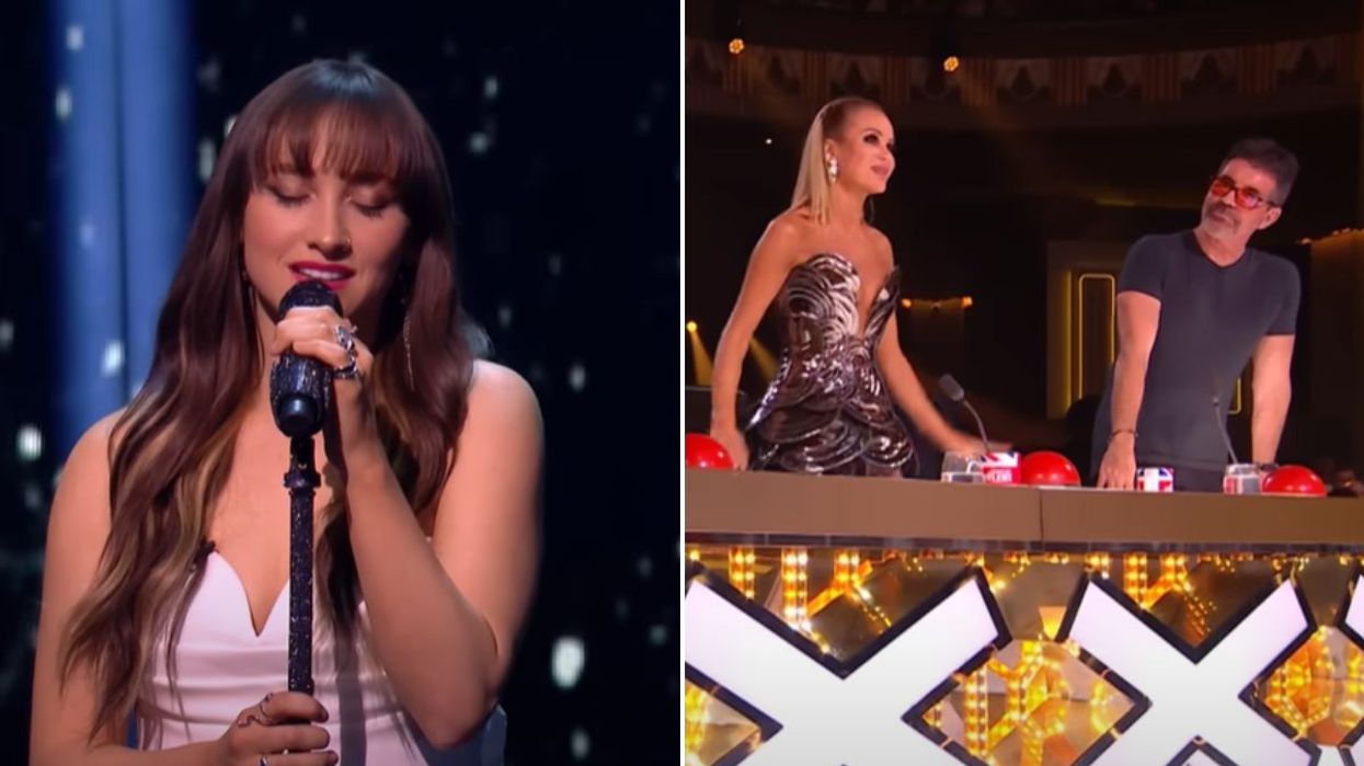 Sydnie Christmas, Amanda Holden and Simon Cowell