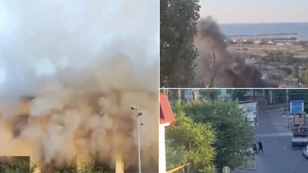 Synagogue and church set on fire as gunman goes on rampage