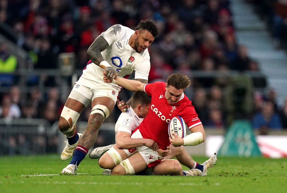 Taine Basham in action for Wales during a previous clash against England