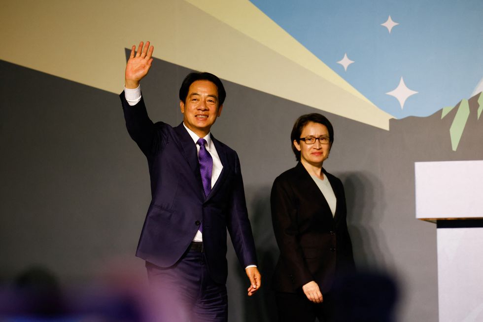 Taiwan President-elect Lai Ching-te, of Democratic Progressive Party's (DPP) and his running mate Hsiao Bi-khim hold a press conference