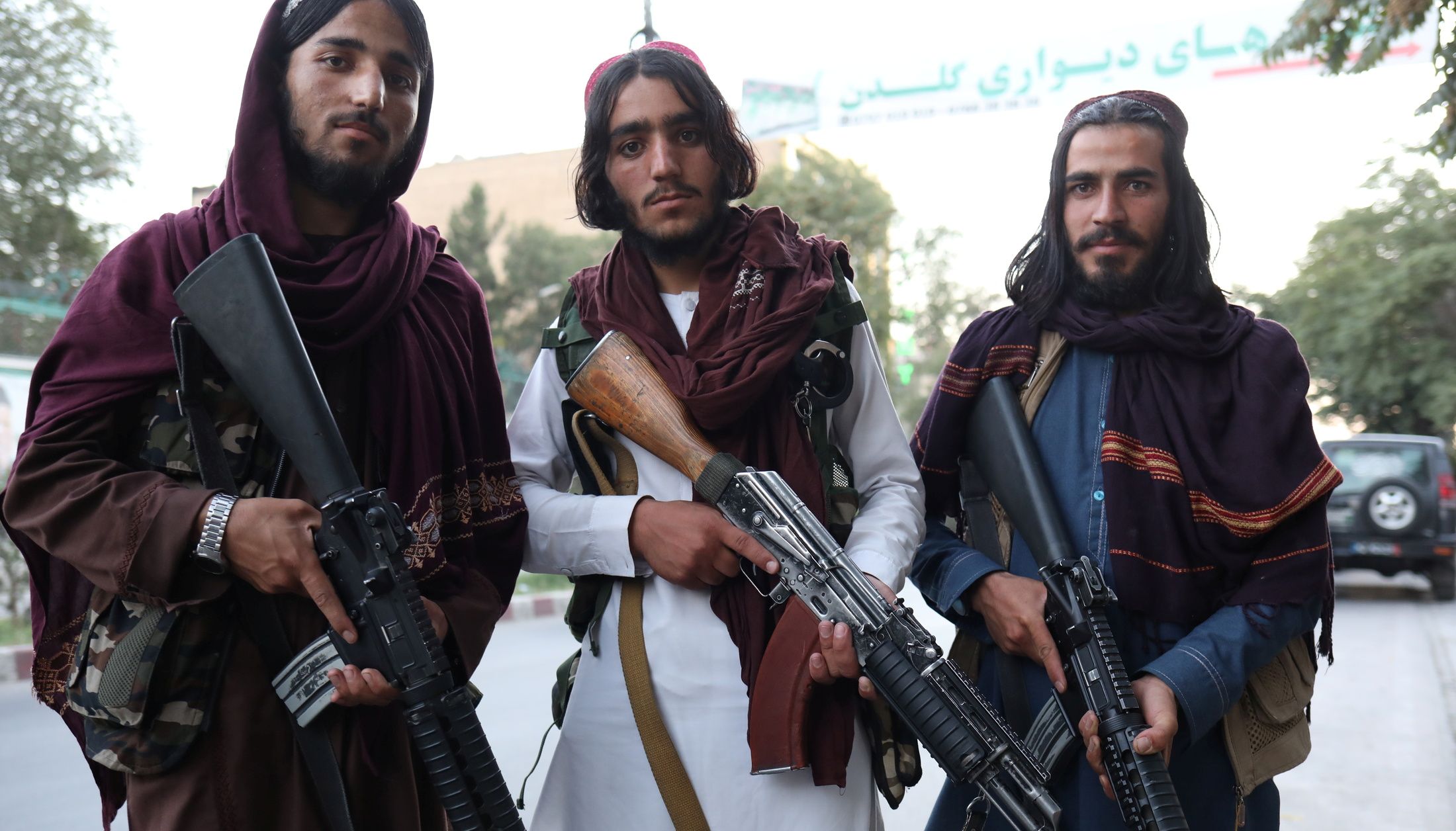 Taliban soldiers pose for a photo in Kabul, Afghanistan September 1, 2021.
