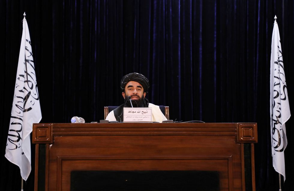 Taliban spokesman Zabihullah Mujahid speaks during a news conference in Kabul, Afghanistan September 6, 2021. REUTERS/Stringer