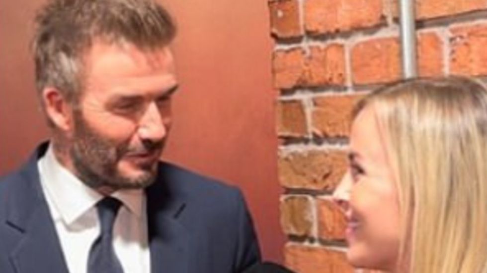 TalkSPORT broadcaster Shebahn Aherne has apologised after facing criticism for a joke about David Beckham that some social media users deemed inappropriate