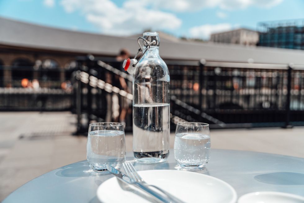 Tap water in a bottle
