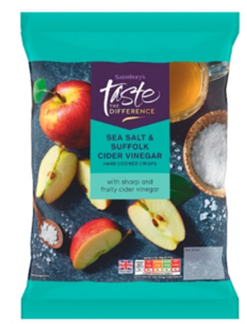 Taste the Difference Sea Salt and Suffolk Cider Vinegar Hand Cooked Crisps