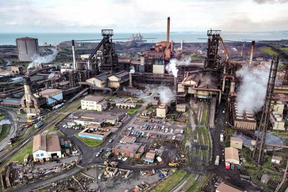 Tata steelworks in Port Talbot