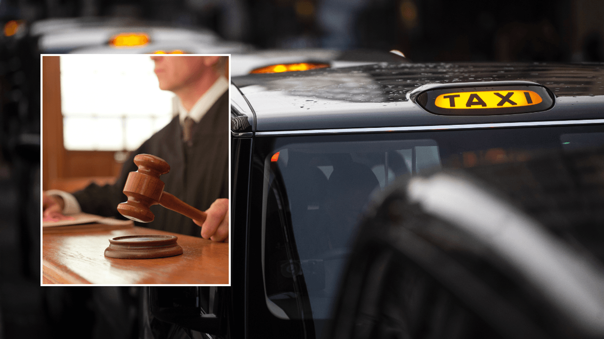 Taxi and courthouse