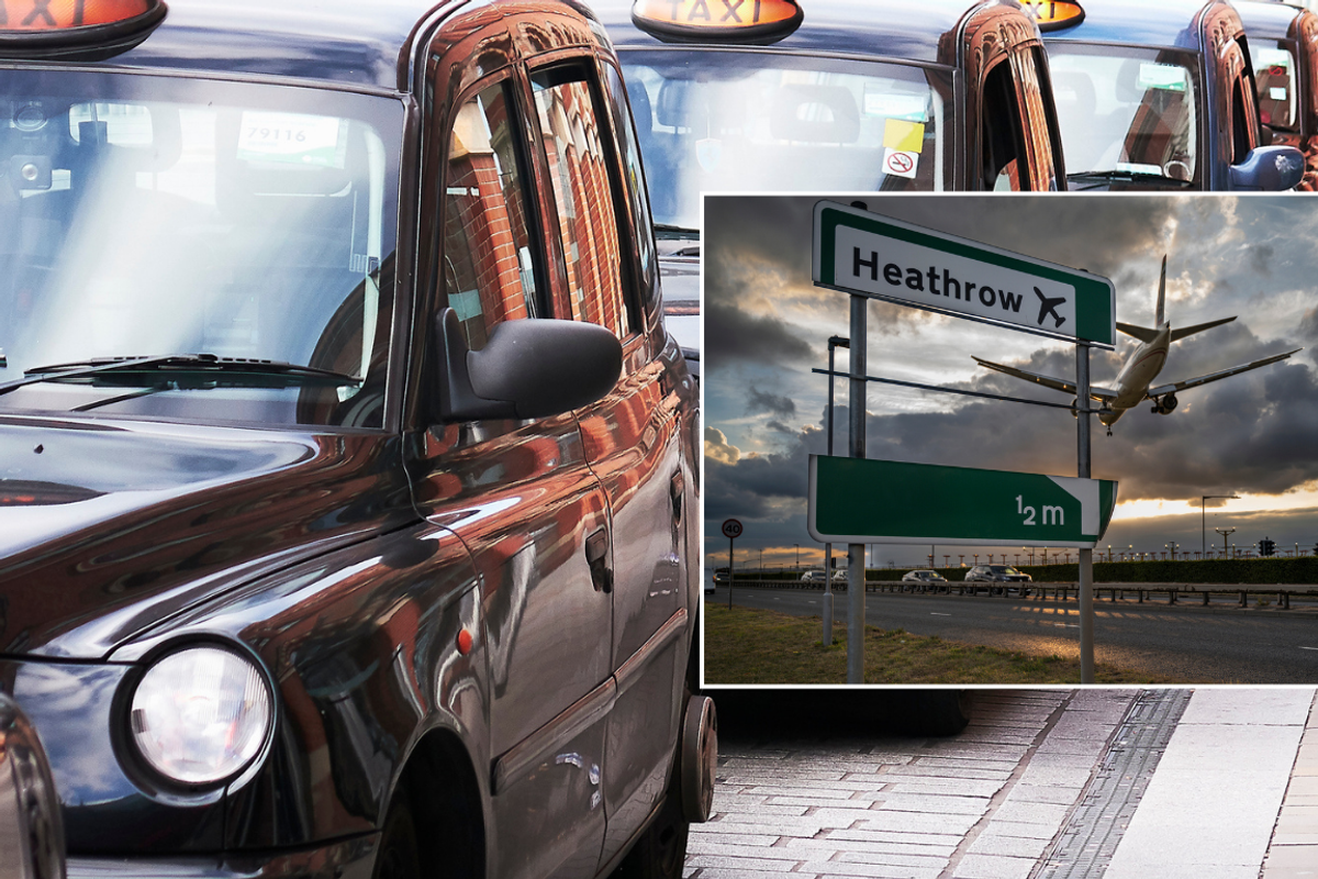 Taxi rank and Heathrow Airport