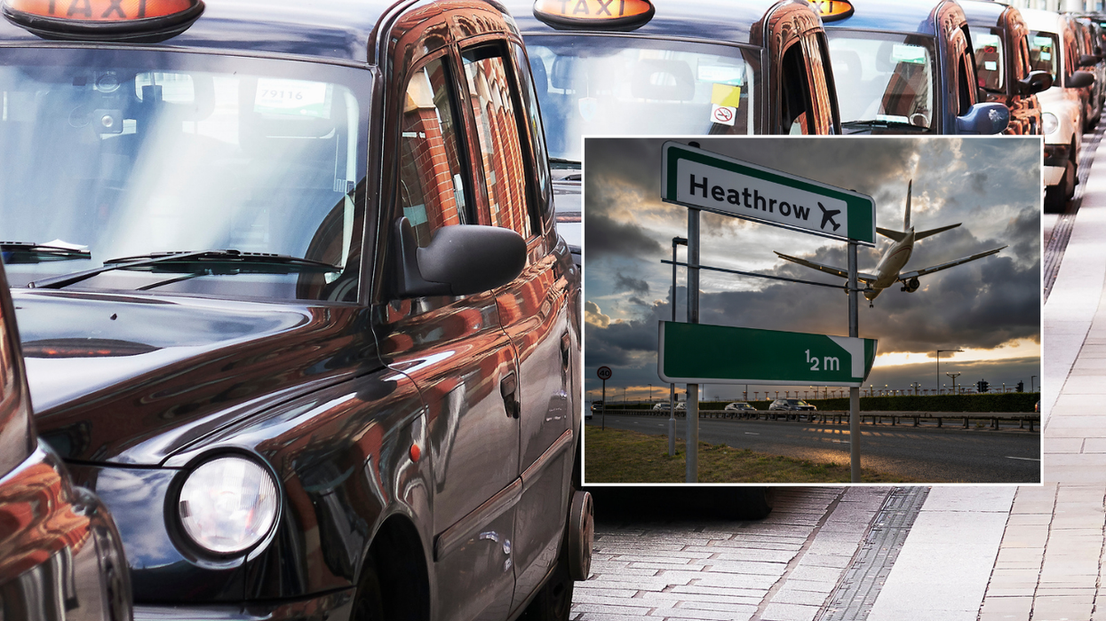 Taxi rank and Heathrow Airport