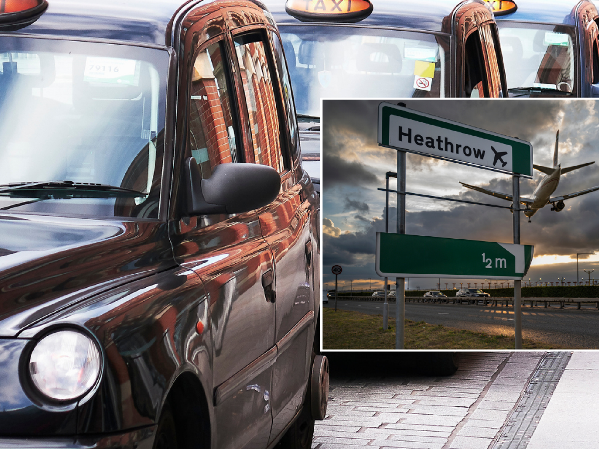 Taxi rank and Heathrow Airport