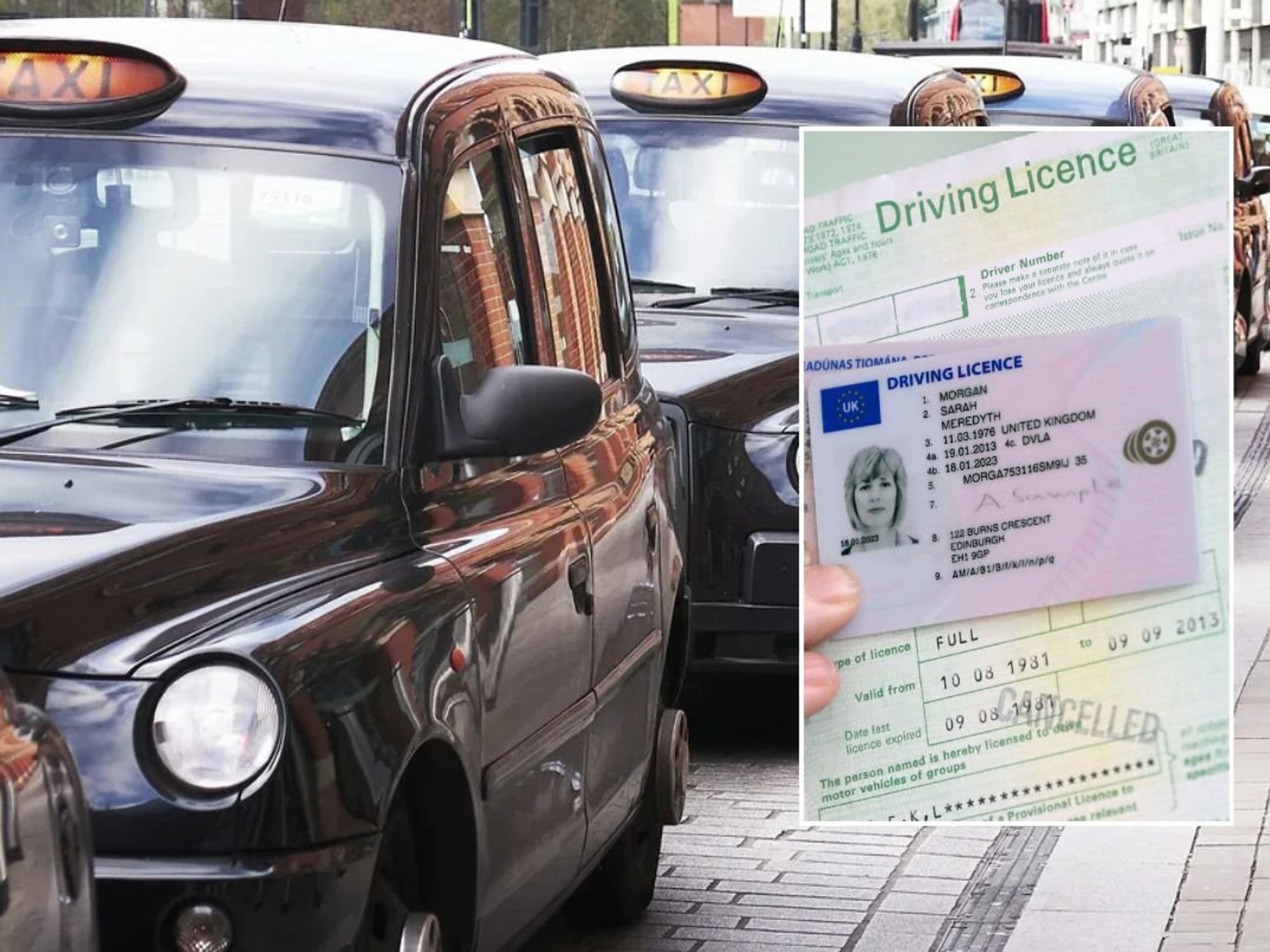 Taxis and a driving licence
