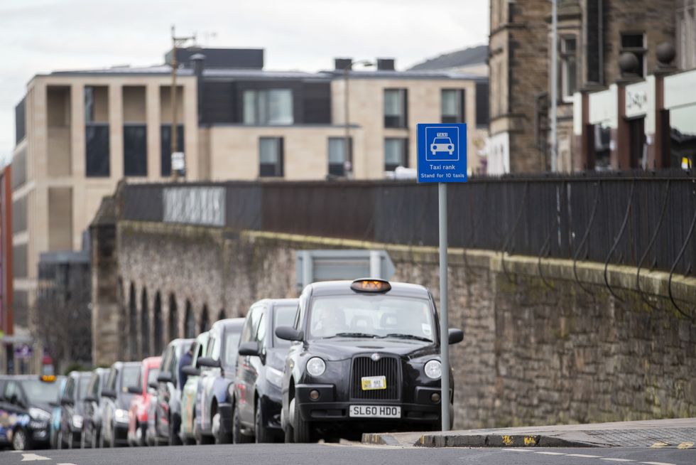 Taxis at Edinburgh Waverley station