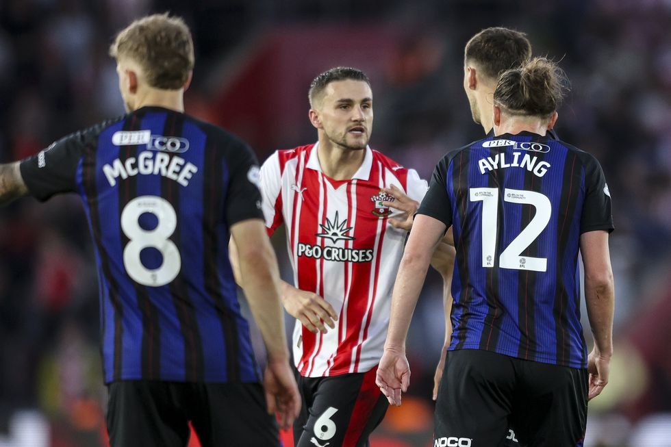 Taylor Harwood-Bellis clashed with Luke Ayling on Tuesday night