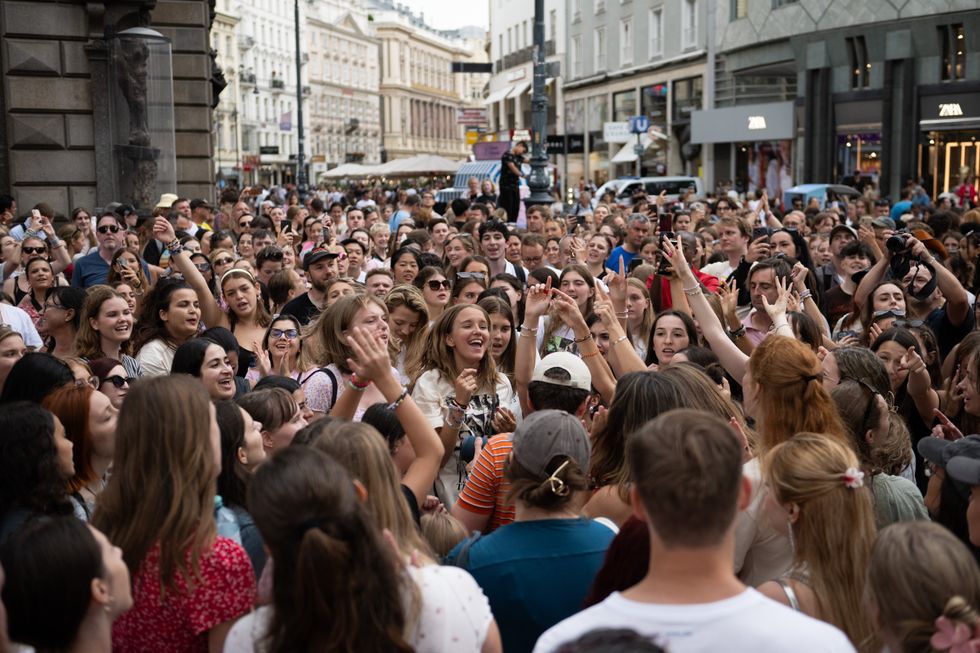 Taylor Swift fans gather outside Vienna, Austria venue after concerts were cancelled