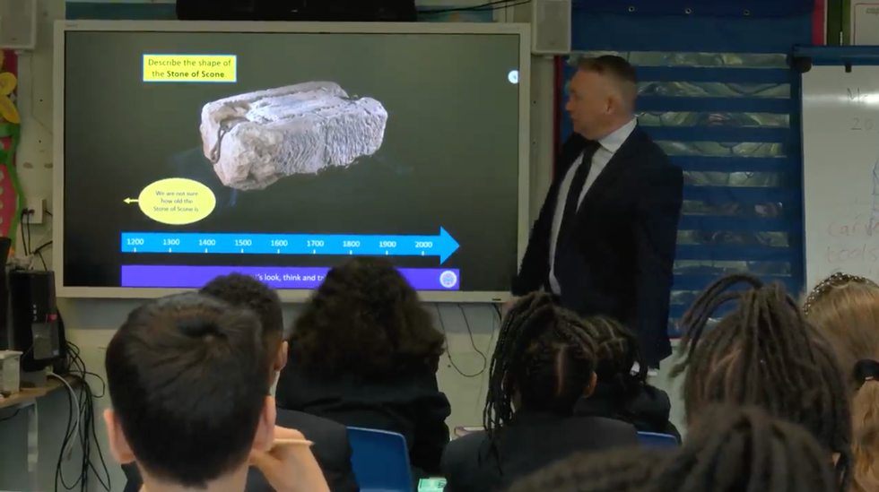 Teacher in a classroom