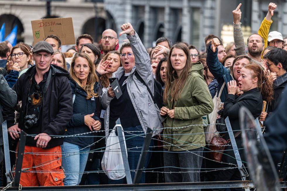 Teachers and students protesting education reform