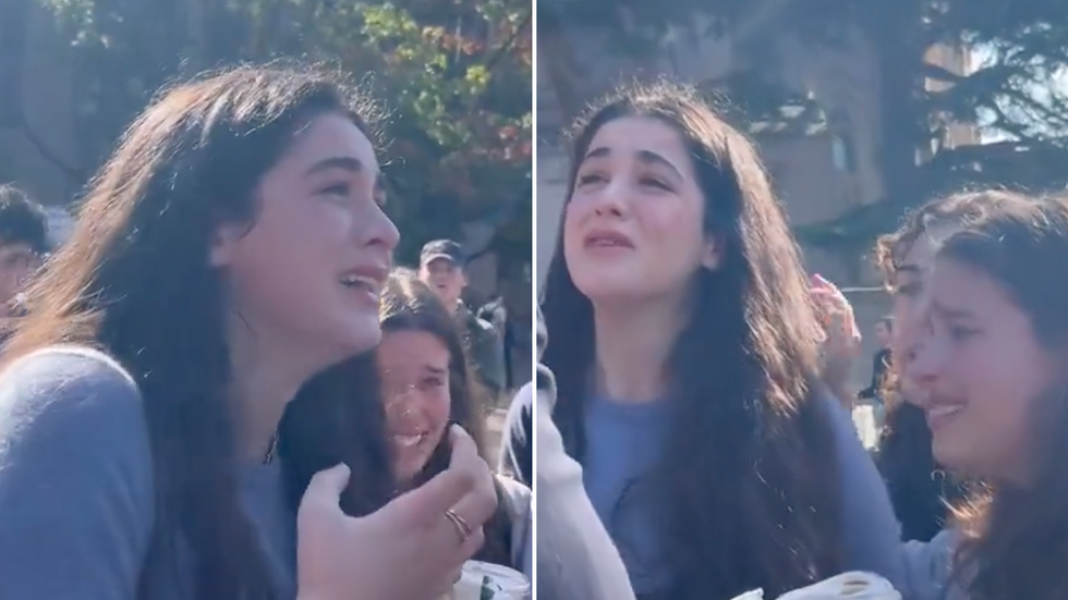Tearful Jewish students