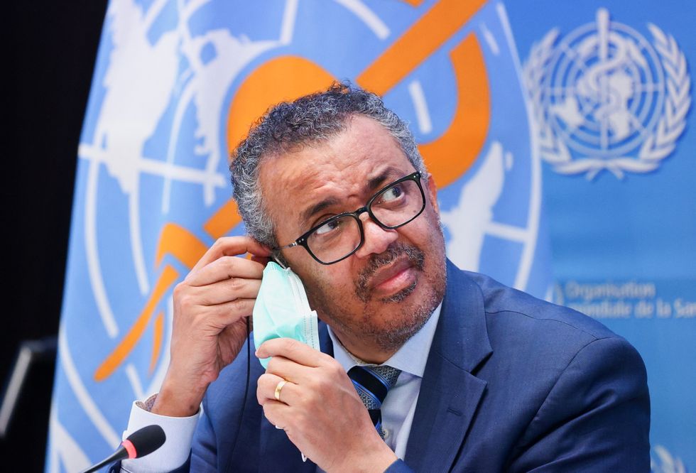 Tedros Adhanom Ghebreyesus, Director-General of the World Health Organization (WHO), attends a news conference in Geneva, Switzerland, December 20, 2021. REUTERS/Denis Balibouse