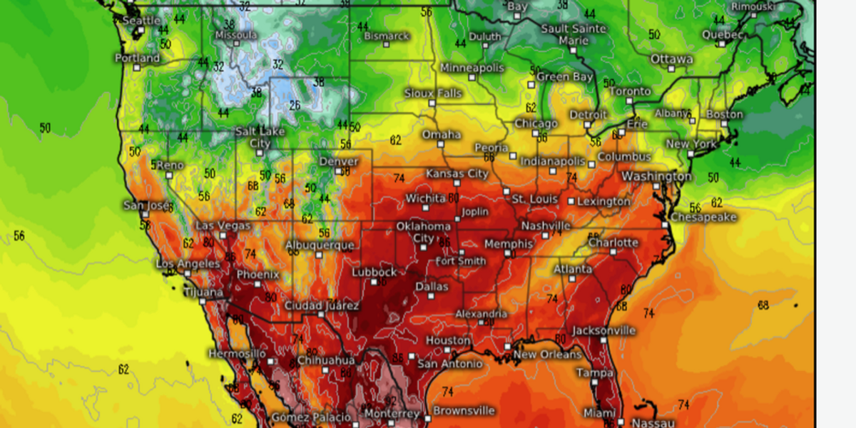NextImg:US weather: Winter SNOW returns to the north while the south bakes in 100F heat