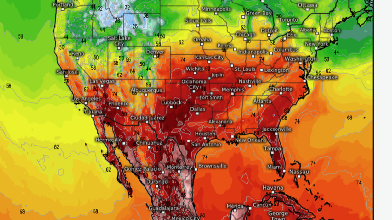 Temperature forecast for the US