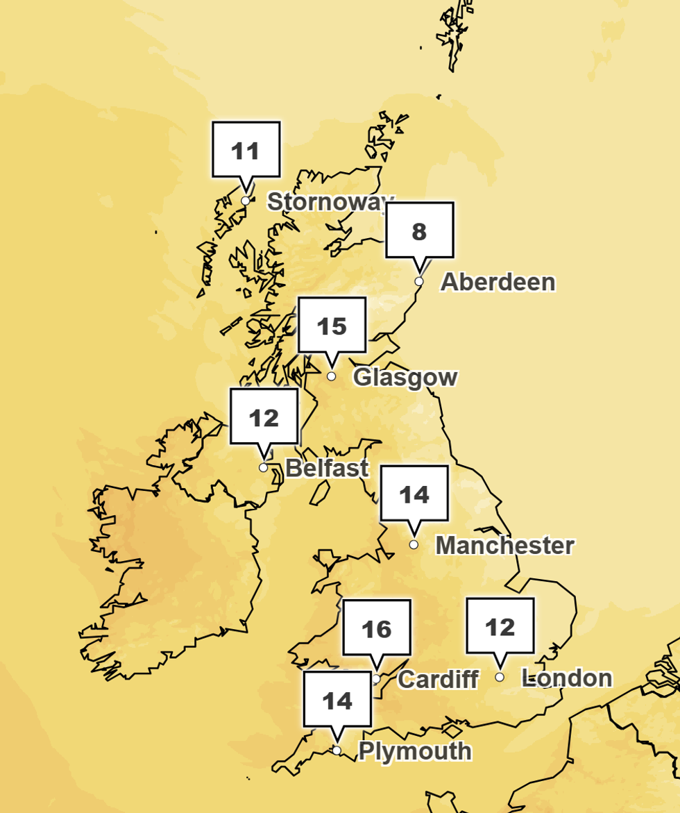Temperature map